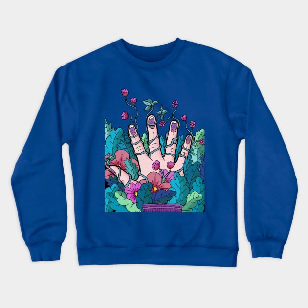 Nature's hand Crewneck Sweatshirt by Swadeillustrations